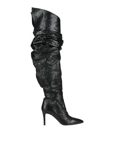 Mattia Capezzani Woman Boot Black Size 8 Leather In Black