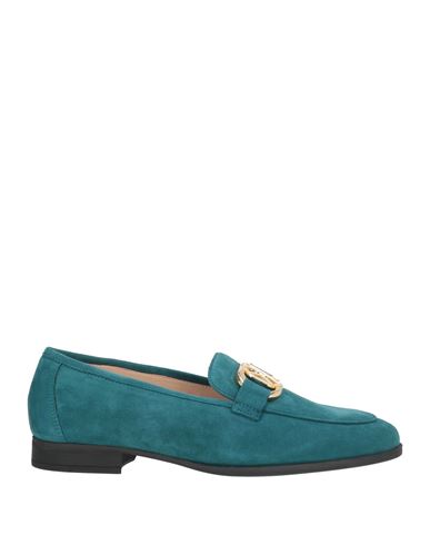 Unisa Woman Loafers Deep Teal Size 10 Leather In Green