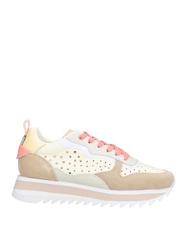 Apepazza Sport Woman Sneakers Cream Size 10 Leather In Multi