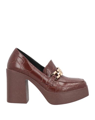 Noa Harmon Woman Loafers Brown Size 7 Textile Fibers In Brown