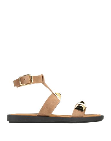 Janet & Janet Woman Sandals Camel Size 8 Leather In Sand