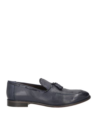 Jp/david Man Loafers Midnight Blue Size 9 Leather In Blue