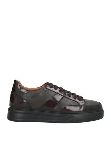 Rogal's Man Sneakers Dark Brown Size 7 Calfskin In Brown