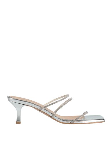 Mychalom Woman Sandals Silver Size 8 Textile Fibers