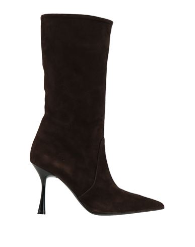 Paolo Mattei Woman Boot Dark Brown Size 8 Leather In Brown