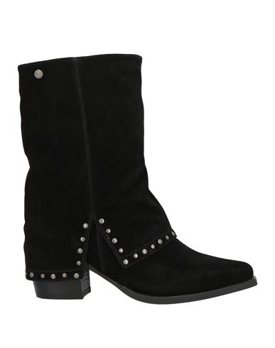 Top3 Shoes Woman Ankle Boots Black Size 8 Leather In Black