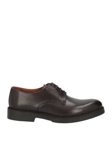 Calpierre Man Lace-up Shoes Dark Brown Size 9 Calfskin