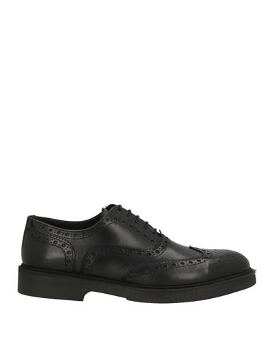 Calpierre Man Lace-up Shoes Black Size 9 Calfskin