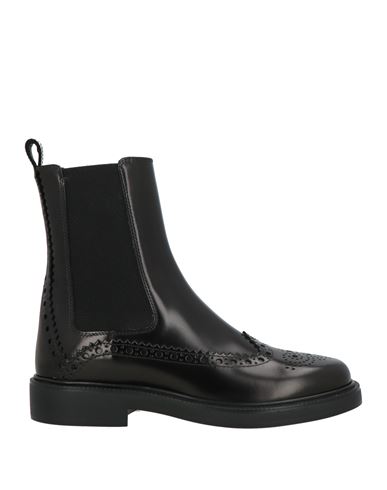 Tod's Woman Ankle Boots Black Size 6 Leather In Black