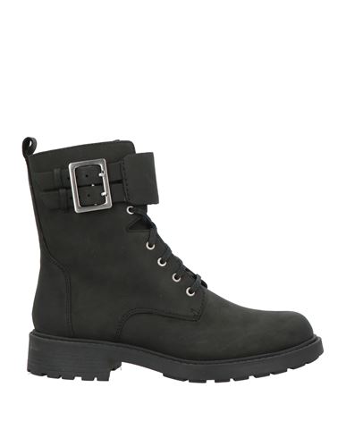 Clarks Woman Ankle Boots Black Size 6.5 Leather In Black