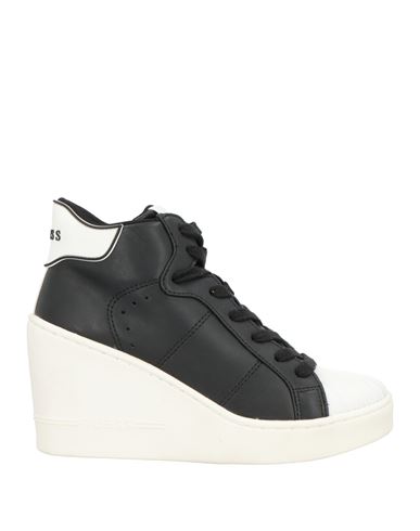 Guess Woman Sneakers Black Size 7 Textile Fibers
