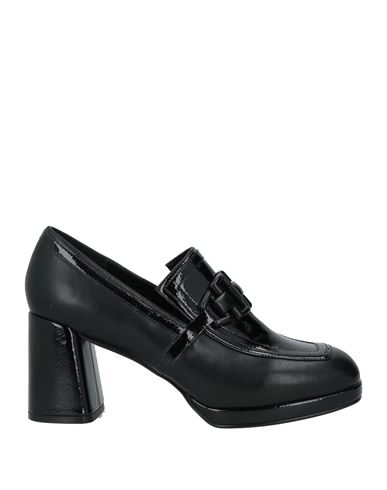 Luciano Barachini Elite Woman Loafers Black Size 6 Leather
