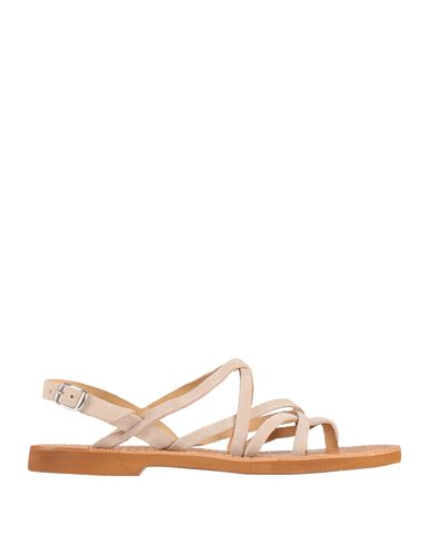 Stella D'otranto Woman Thong Sandal Sand Size 8 Leather In Sand