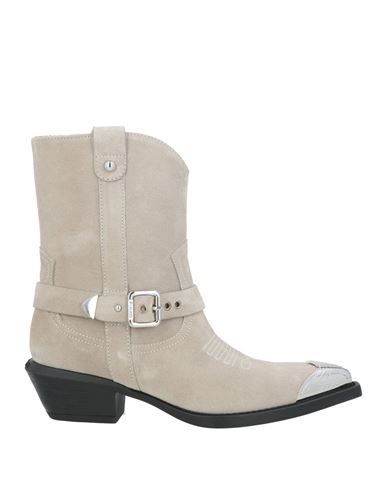 Pinko Woman Ankle Boots Light Grey Size 8 Cow Leather In Gray