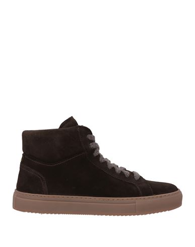 Calce Man Sneakers Dark Brown Size 8 Leather In Brown