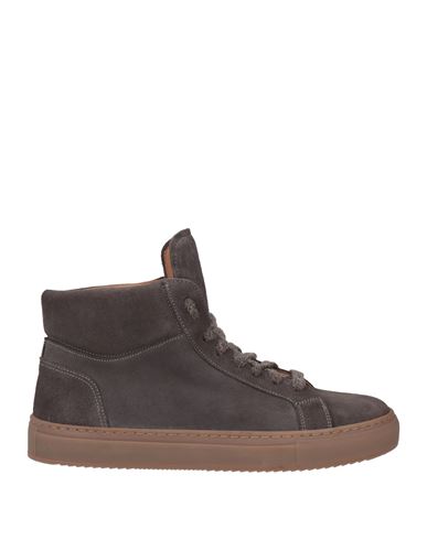 Calce Man Sneakers Grey Size 10 Leather In Brown