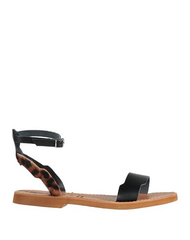 Stella D'otranto Woman Sandals Black Size 8 Cowhide In Black