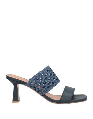 Victoria Petra Woman Sandals Navy Size 5 Textile Fibers, Leather In Blue