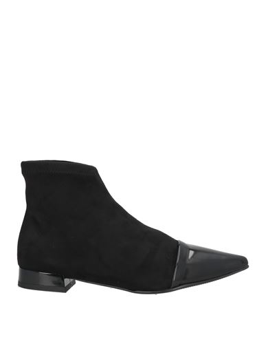 Miss Elastic Woman Ankle Boots Black Size 7 Textile Fibers In Black