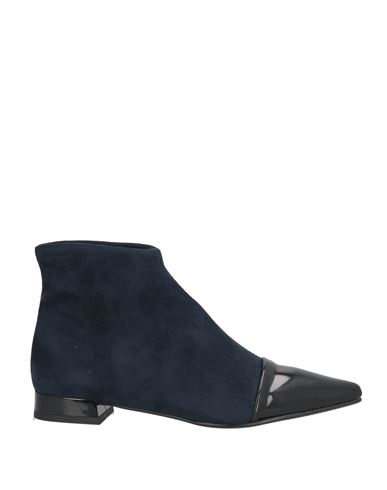Miss Elastic Woman Ankle Boots Navy Size 8 Textile Fibers In Blue