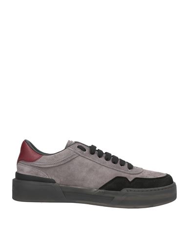 Dolce & Gabbana Woman Sneakers Grey Size 11.5 Leather In Gray