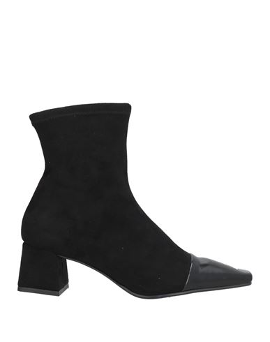 Miss Elastic Woman Ankle Boots Black Size 6 Textile Fibers In Black