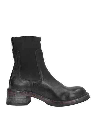 Moma Ideal Block Woman Ankle Boots Black Size 8 Leather In Black