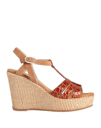 Unisa Woman Espadrilles Tan Size 8 Leather In Brown