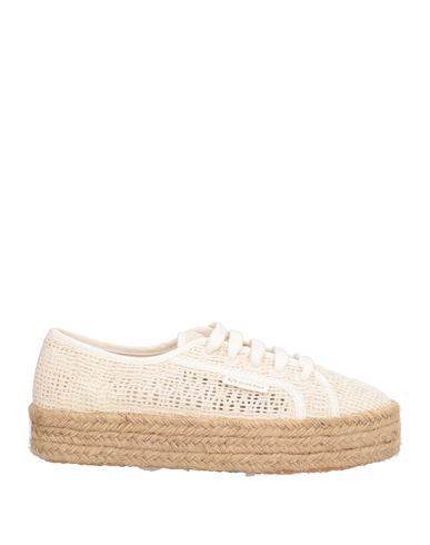 Superga Woman Espadrilles Cream Size 6.5 Textile Fibers In White