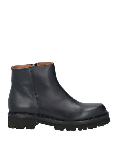 O'dan Li Woman Ankle Boots Midnight Blue Size 7 Calfskin In Blue