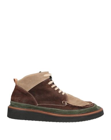 Moma Man Ankle Boots Dark Brown Size 9 Leather In Brown