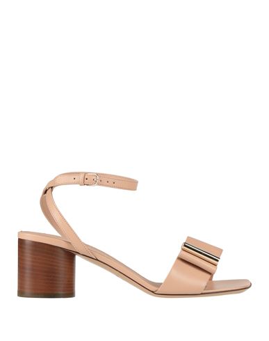 Ferragamo Woman Sandals Blush Size 8.5 Leather In Neutral