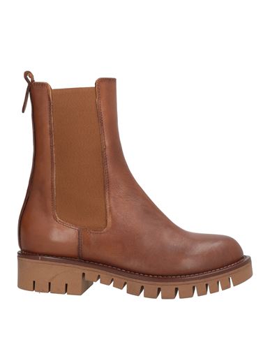 Anima Woman Ankle Boots Tan Size 6 Leather In Brown