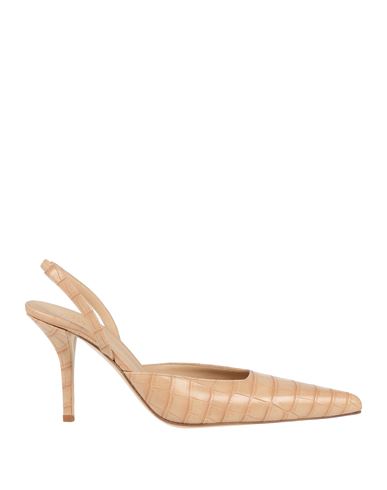 Gia Borghini Woman Pumps Beige Size 10 Synthetisches Material In Neutral