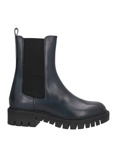 Anima Woman Ankle Boots Navy Size 6 Leather In Blue