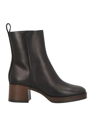 Lorenzo Mari Woman Ankle Boots Black Size 6 Leather