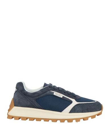 Liu •jo Man Man Sneakers Navy Size 8 Calfskin In Blue
