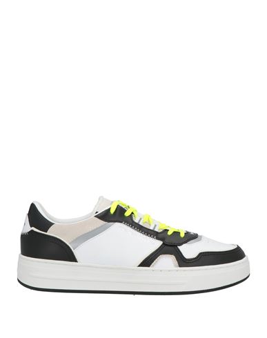 Crime London Man Sneakers White Size 9 Leather, Textile Fibers In White