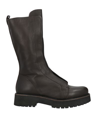 Patrizia Bonfanti Woman Boot Dark Brown Size 8 Leather In Brown