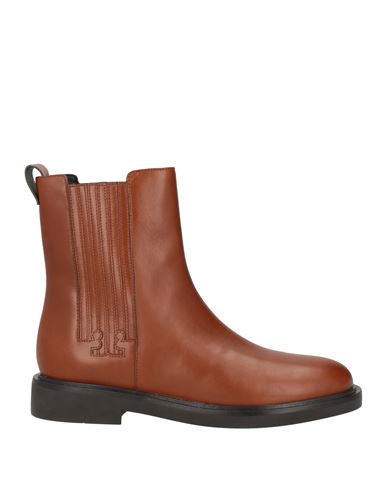 Tory Burch Woman Ankle Boots Brown Size 8 Leather