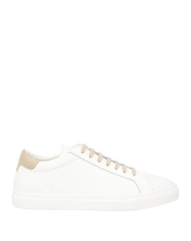 Emporio Armani Man Sneakers White Size 6 Leather In Multi