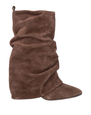 Ovyè Ovyé Woman Ankle Boots Dark Brown Size 8 Leather In Brown