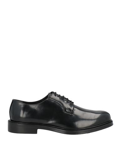 Alessandro Gilles Man Lace-up Shoes Black Size 11 Leather In Black