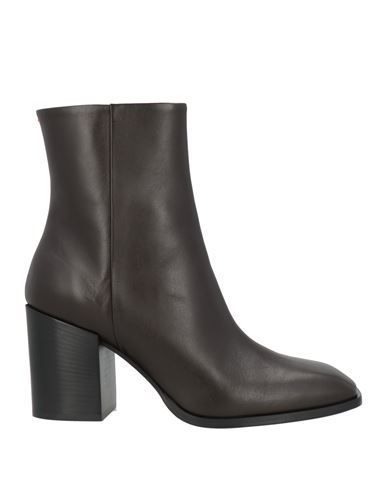 Aeyde Woman Ankle Boots Dark Brown Size 11 Calfskin In Brown