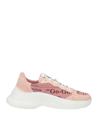 John Galliano Woman Sneakers Pink Size 6 Leather, Textile Fibers In Multi
