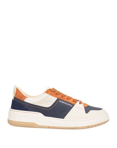 Ferragamo Man Sneakers Navy Size 8.5 Leather In Blue