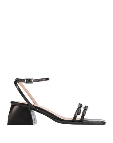 Nodaleto Woman Sandals Black Size 7.5 Leather In Black