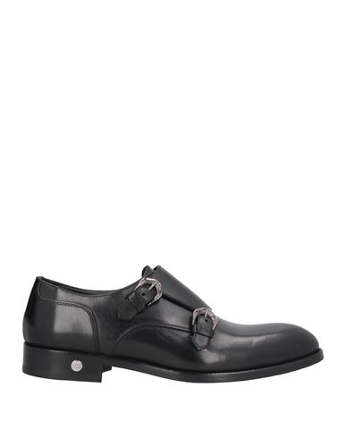 Cavalli Class Man Loafers Black Size 9 Calfskin In Black