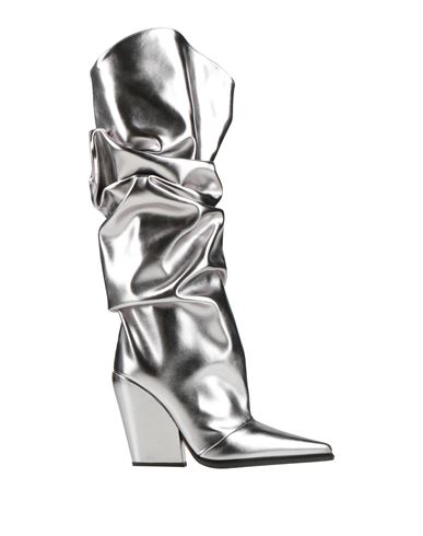 Alexandre Vauthier Woman Boot Silver Size 8 Textile Fibers