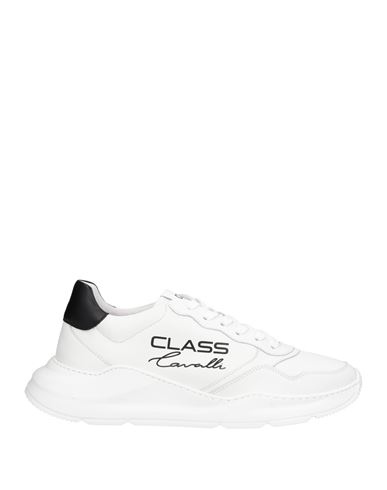 Cavalli Class Man Sneakers White Size 12 Calfskin In White